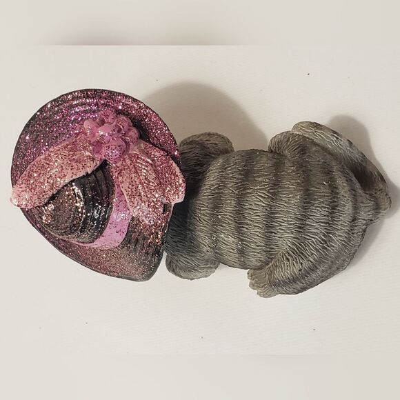 MSR Imports Inc Cat with Fancy Pink Hat Figurine Collectible - Picture 3 of 5